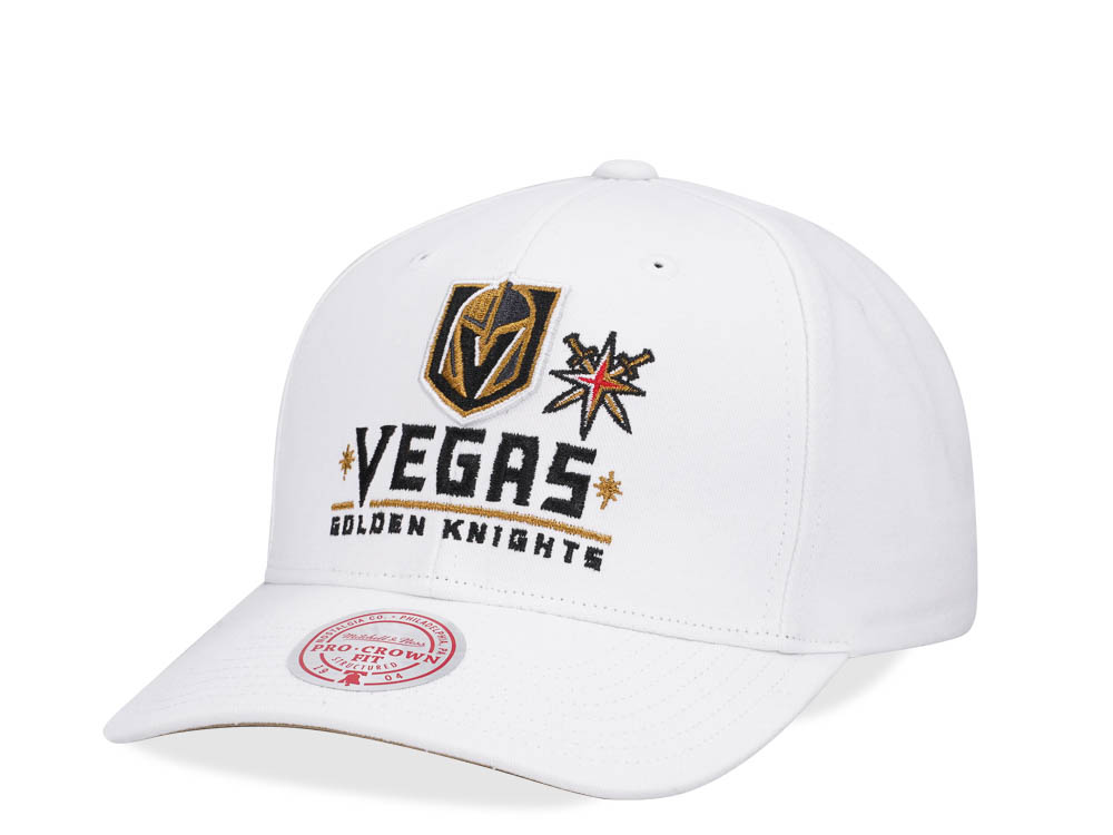 Mitchell & Ness Vegas Golden Knights All in Pro White Snapback Casquette