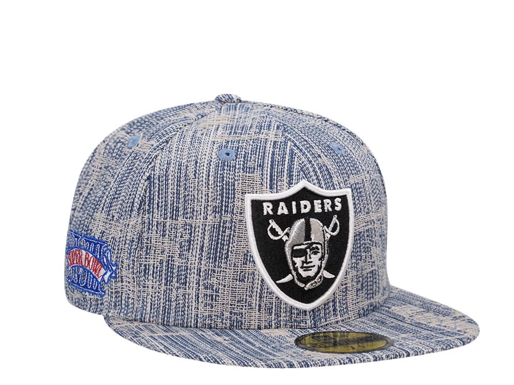 New Era Las Vegas Raiders Super Bowl XVIII Distressed Denim Edition 59Fifty Fitted Casquette