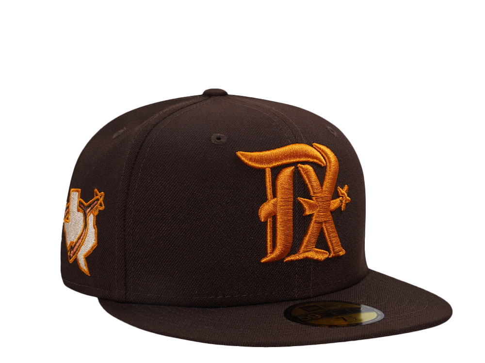 New Era Texas Rangers Burnt Gold City Edition 59Fifty Fitted Casquette