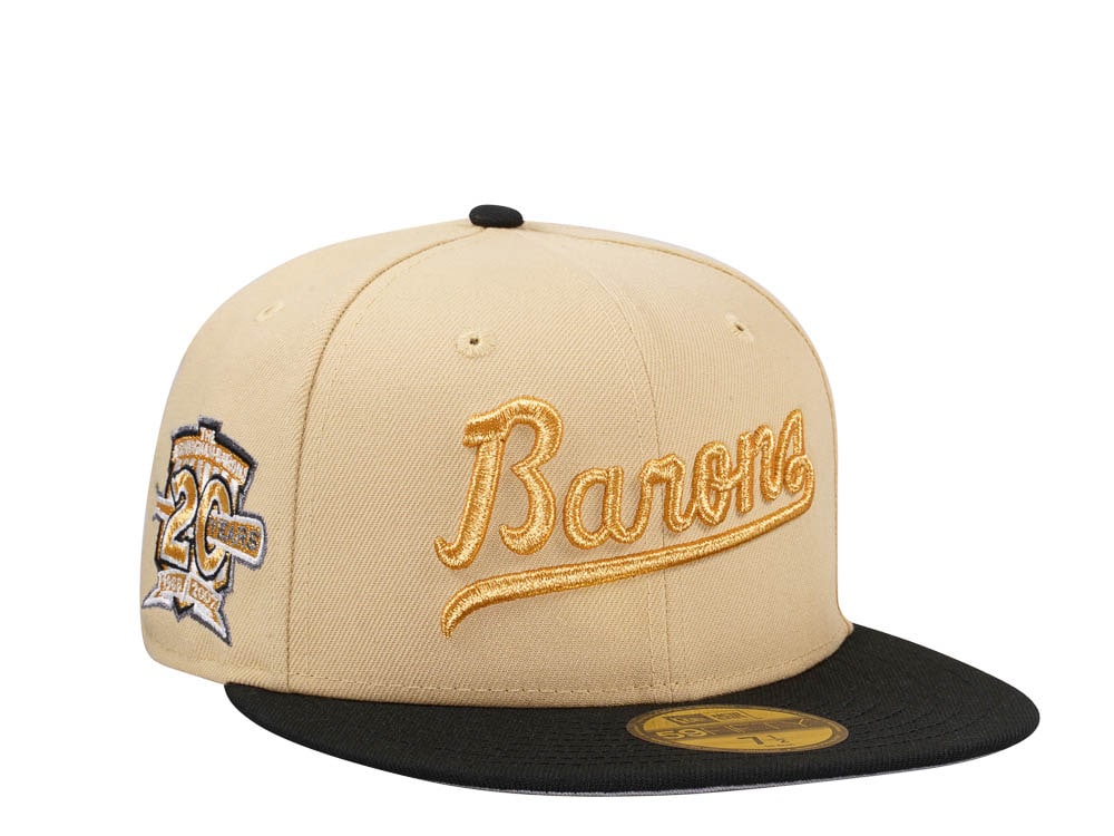 New Era Birmingham Barons 20th Anniversary Vegas Gold Two Tone Edition 59Fifty Fitted Casquette