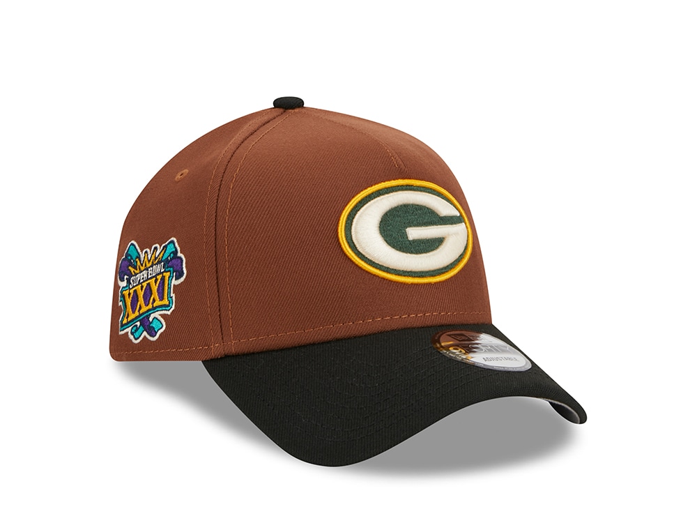 New Era Green Bay Packers Super Bowl XXXI Harvest Two Tone 9Forty A Frame Snapback Casquette