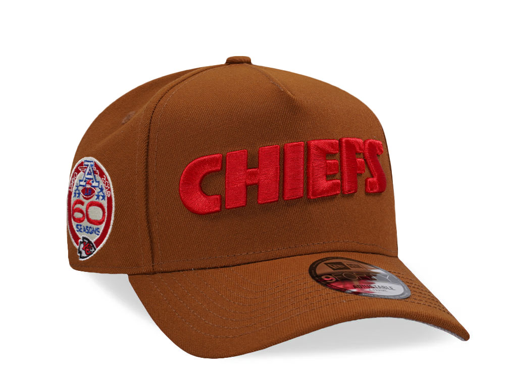 New Era Kansas City Chiefs 60th Anniversary Bourbon Prime Edition 9Forty A Frame Snapback Casquette