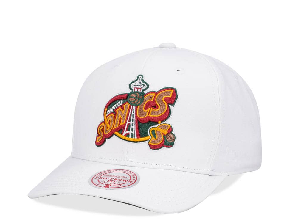 Mitchell & Ness Seattle Supersonics All in Pro White Snapback Casquette