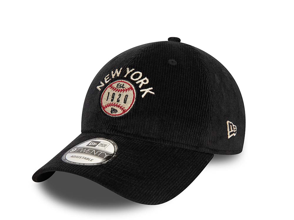 New Era Logo Cord Black 9Twenty Strapback Casquette