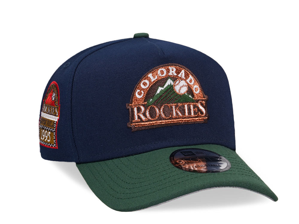 New Era Colorado Rockies Coors Field 1995 Ocean Copper Two Tone Edition 9Forty A Frame Snapback Casquette