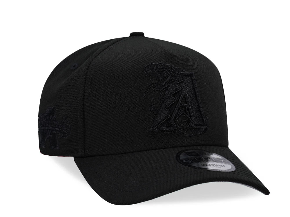 New Era Arizona Diamondbacks World Series Champions 2001 Black on Black 9Forty A Frame Snapback Casquette