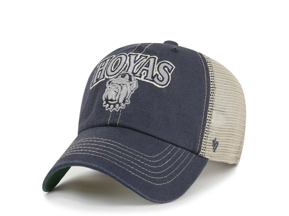 47Brand Georgetown Hoyas Vintage Navy Trucker Clean Up Snapback Casquette