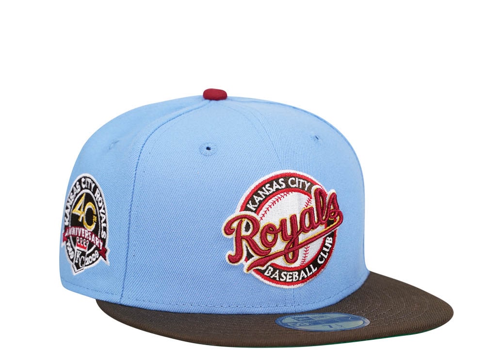 New Era Kansas City Royals 40th Anniversary Powder Blue Throwback Two Tone Edition 59Fifty Fitted Casquette