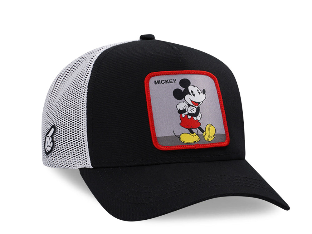 Capslab Disney Mickey Mouse Black White Trucker Snapback Casquette