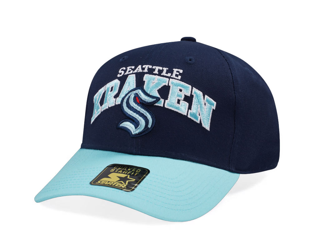 New Era Seattle Kraken Crowd Pleaser Edition Navy Curved Snapback Casquette