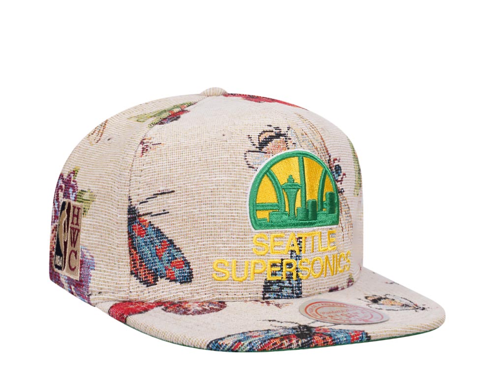 Mitchell & Ness Seattle Supersonics True Tap Hardwood Classic Snapback Casquette