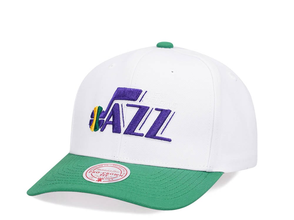 Mitchell & Ness Utah Jazz Team Two Tone 2.0 Pro White Snapback Casquette