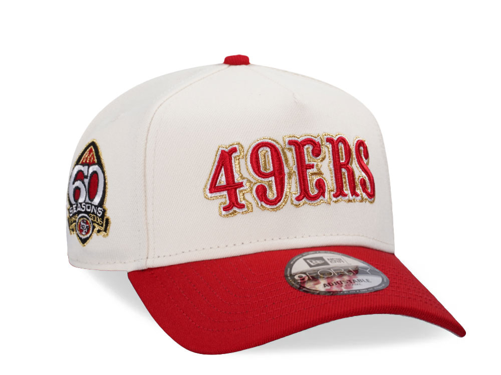 New Era San Francisco 49ers 60 Seasons Chrome Two Tone 9Forty A Frame Snapback Casquette