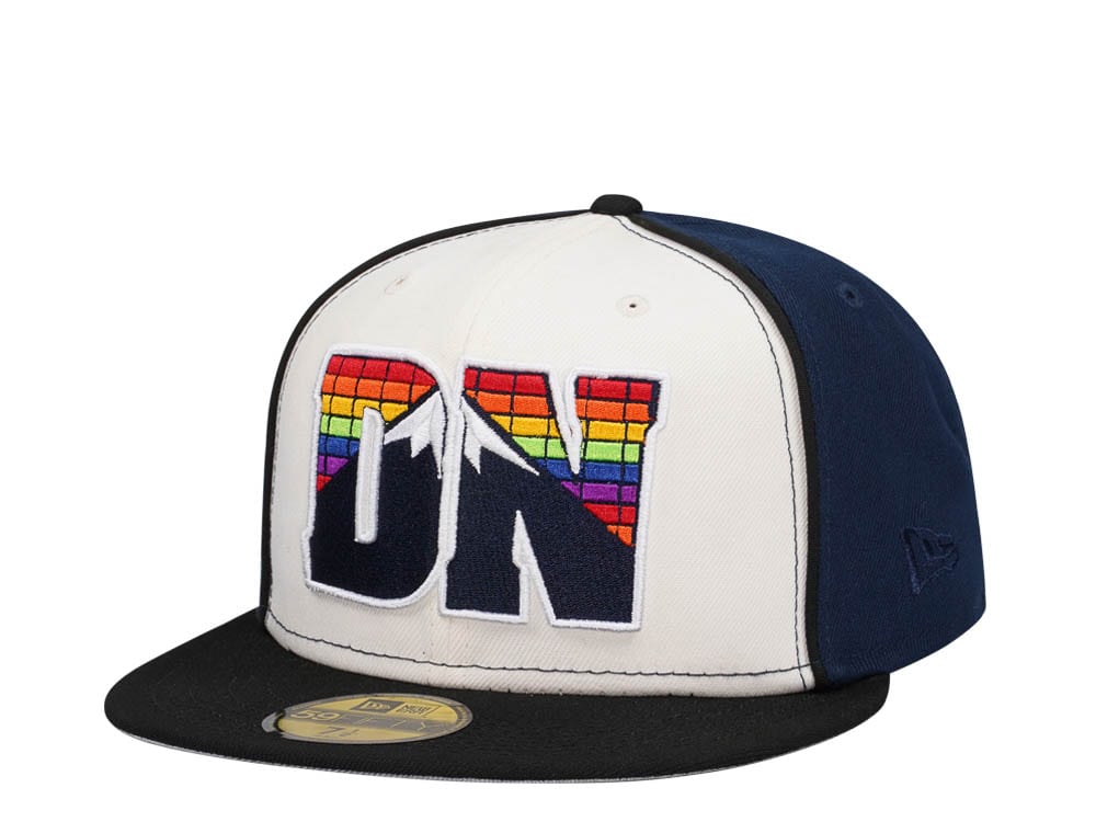 New Era Denver Nuggets Chrome Black Navy Two Tone Edition 59Fifty Fitted Casquette