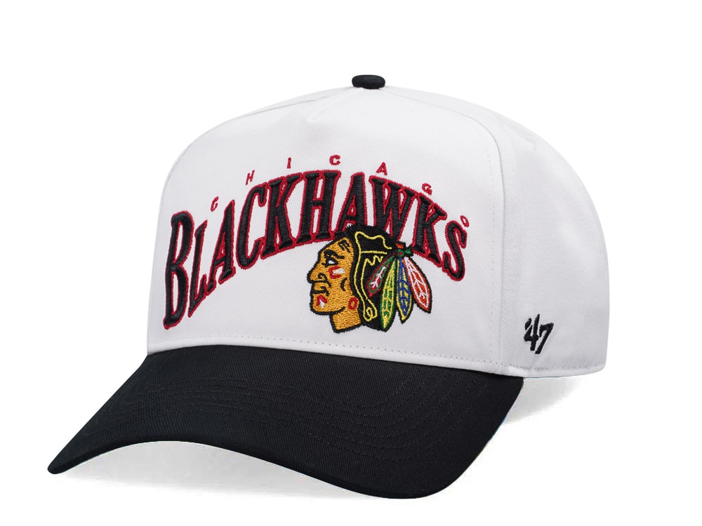 47Brand Chicago Blackhawks White Wave Hitch Snapback Casquette