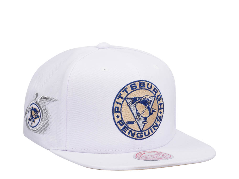 Mitchell & Ness Pittsburgh Penguins 25th Anniversary Winter White Snapback Casquette