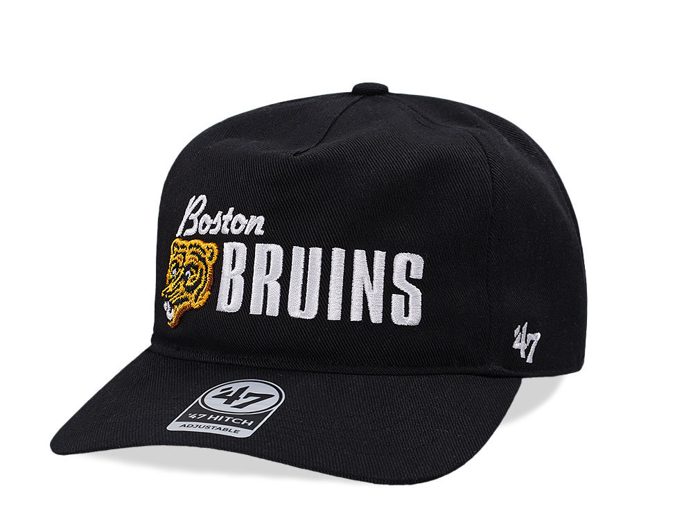 47Brand Boston Bruins Black Shadow 47 Hitch Snapback Casquette