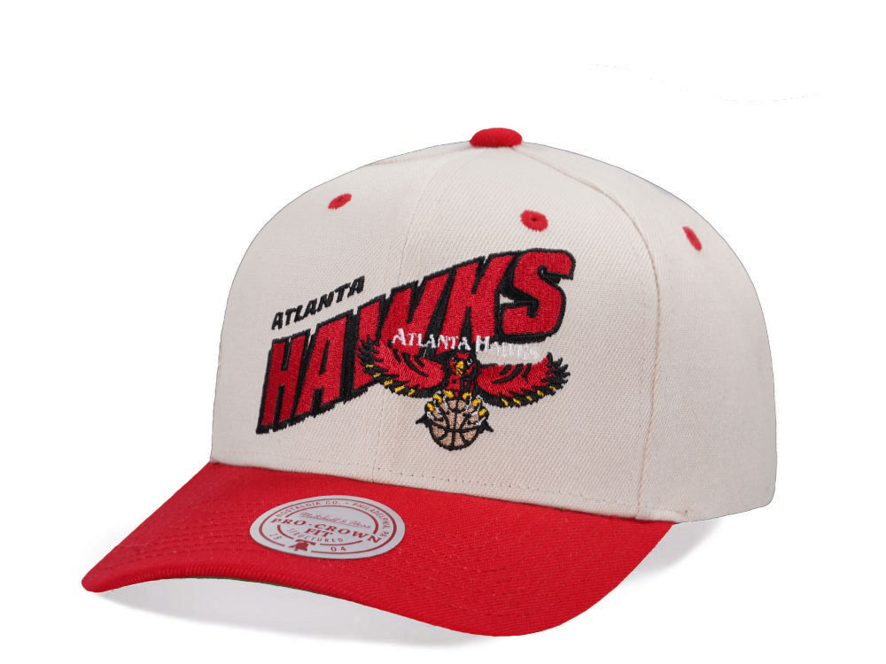 Mitchell & Ness Atlanta Hawks Chrome Two Tone Pro Crown Fit Snapback Casquette