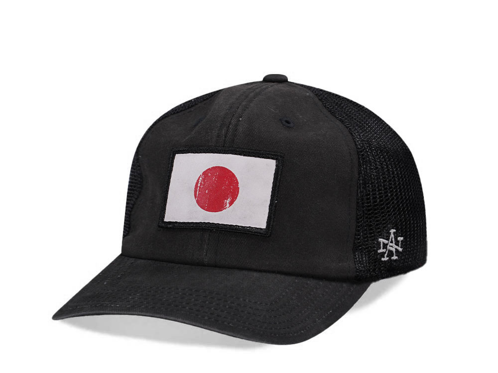 American Needle Japan Badger Black Trucker Strapback Casquette