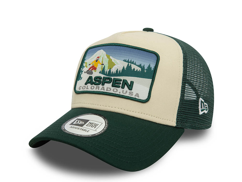 New Era Ski Patch Trucker Adjustable A Frame Snapback Casquette