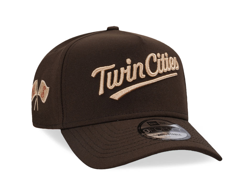 New Era Minnesota Twins Walnut 9Forty A Frame Snapback Casquette