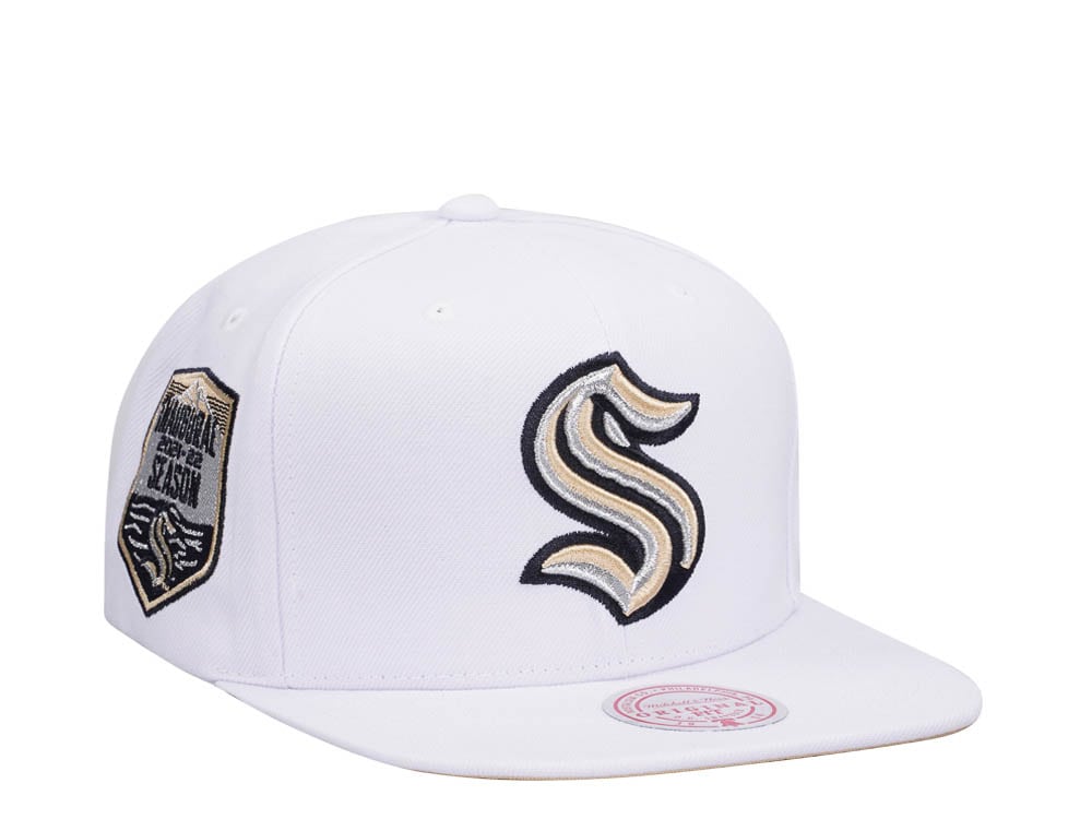 Mitchell & Ness Seattle Kraken Inaugural Season 2021-22 Winter White Snapback Casquette