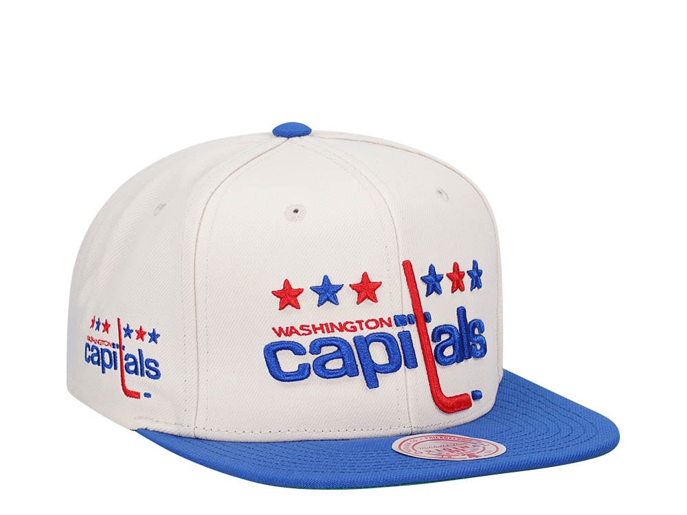 Mitchell & Ness Washington Capitals Vintage Off-White Snapback Casquette