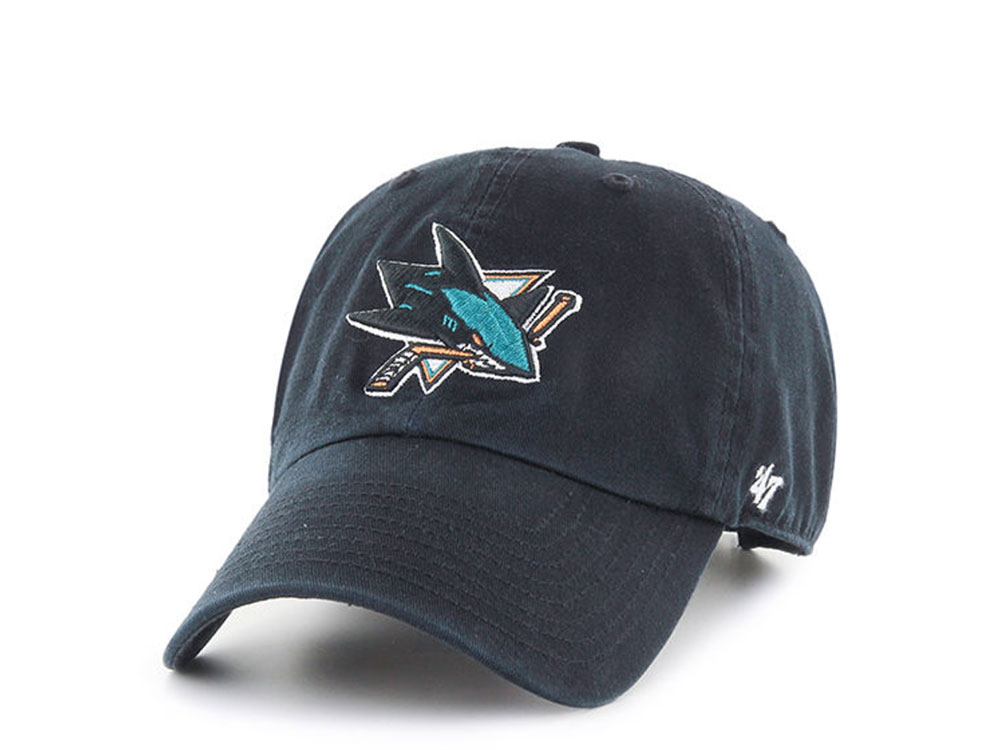 47Brand San Jose Sharks Black Clean up Strapback Casquette