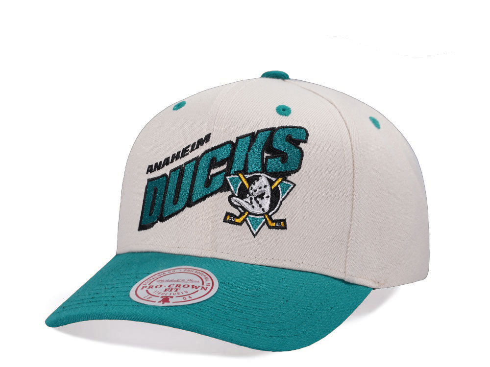 Mitchell & Ness Anaheim Ducks Chrome Two Tone Pro Crown Fit Snapback Casquette