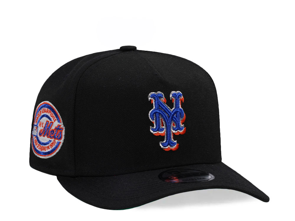 New Era New York Mets World Champions Black Throwback Edition A Frame 9Fifty Snapback Casquette