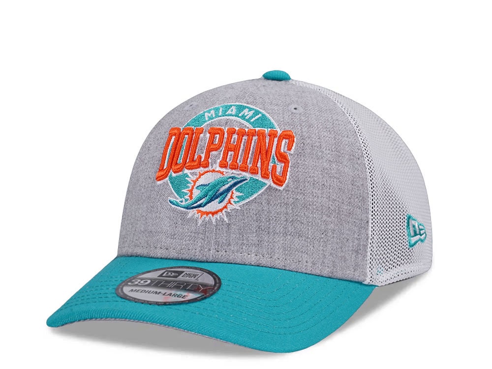 New Era Miami Dolphins Heather E3 Two Tone Edition 39Thirty Stretch Casquette