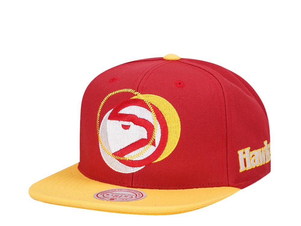 Mitchell & Ness Atlanta Hawks Logo Blur Hardwood Classic Snapback Casquette