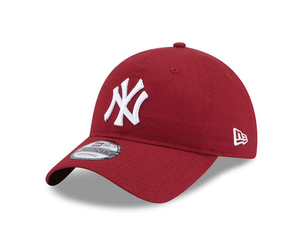 New Era New York Yankees League Essential Red 9Twenty Strapback Casquette