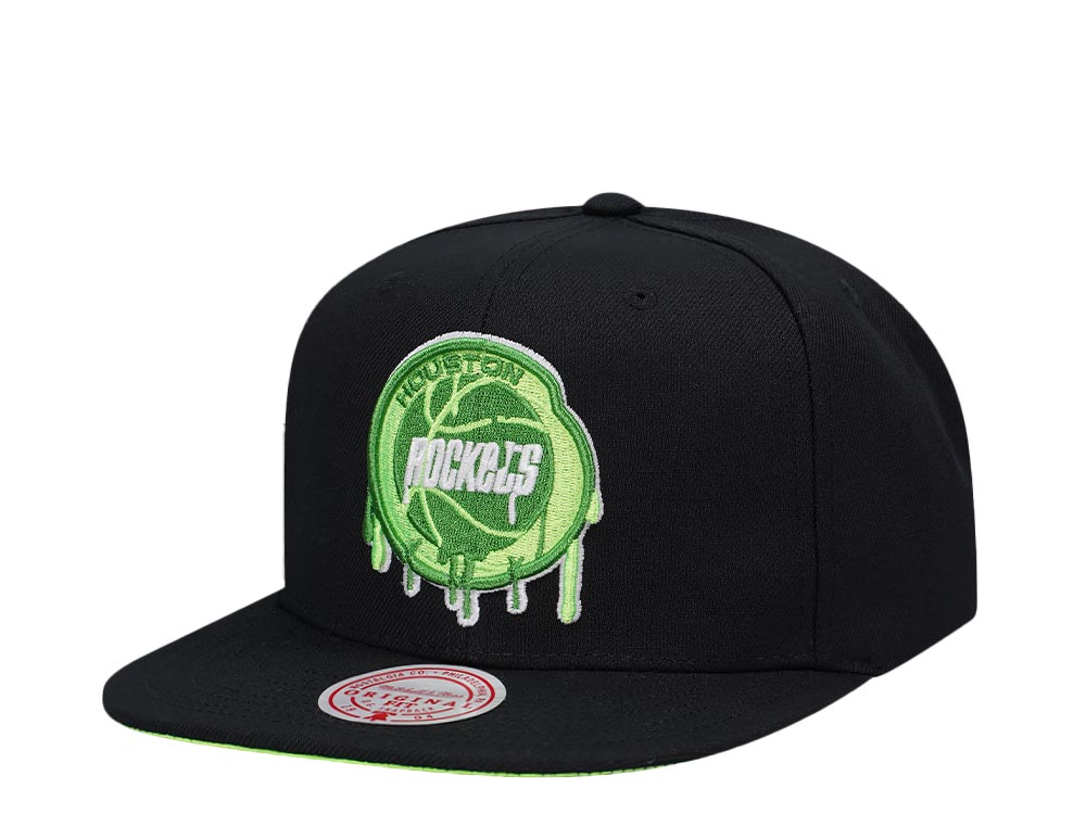 Mitchell & Ness Houston Rockets Slime Drip Hardwood Classic Snapback Casquette