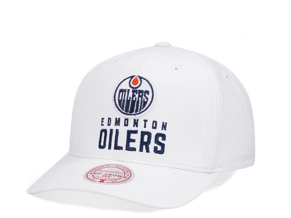 Mitchell & Ness Edmonton Oilers All in Pro White Snapback Casquette