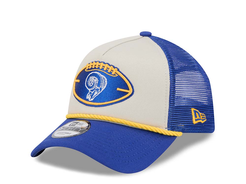 New Era Los Angeles Rams Sideline 2024 9Forty A Frame Trucker Snapback Casquette