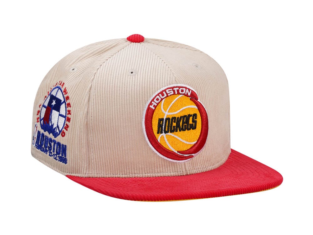 Mitchell & Ness Houston Rockets All Star 1989 Two Tone Hardwood Classic Cord Edition Dynasty Fitted Casquette