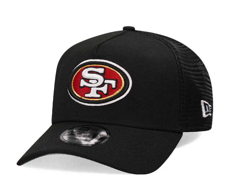 New Era San Francisco 49Ers Black Trucker A Frame 9Forty Snapback Casquette