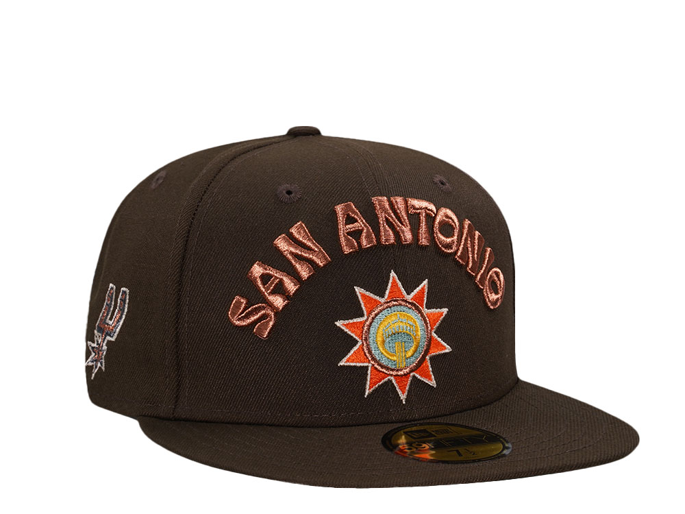 New Era San Antonio Spurs Copper Throwback Edition 59Fifty Fitted Casquette