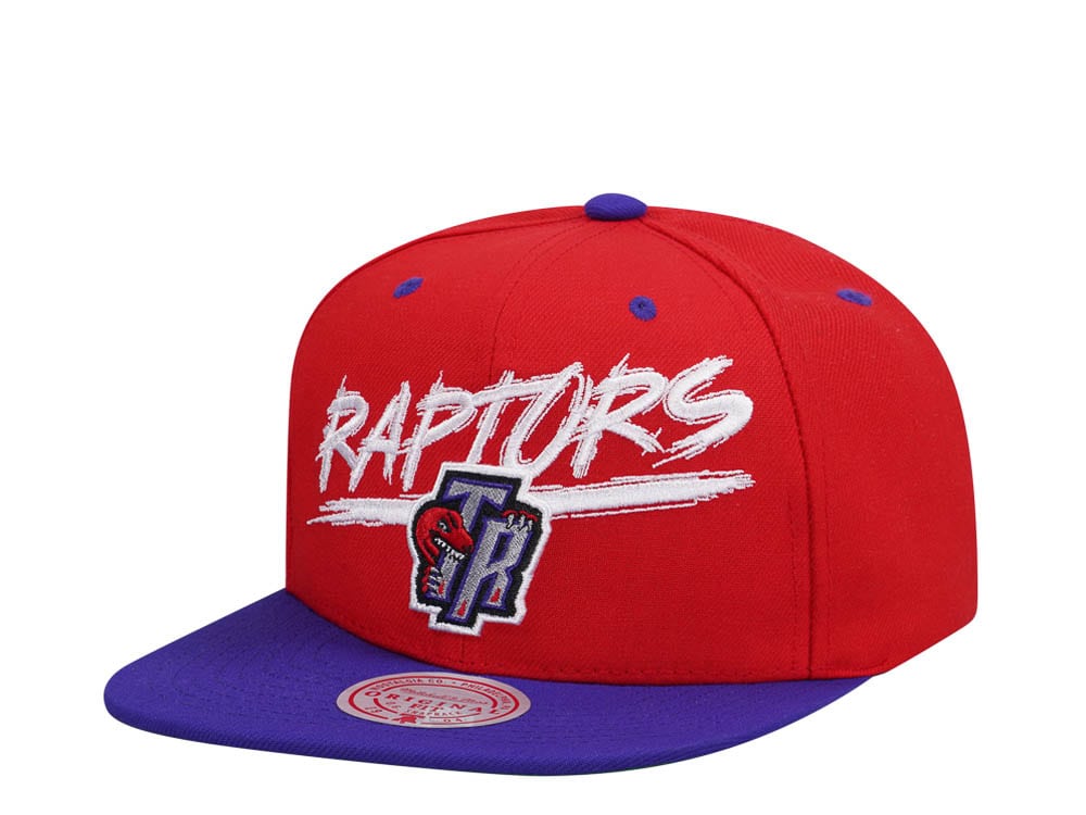 Mitchell & Ness Toronto Raptors Transcript Red Two Tone Snapback Casquette