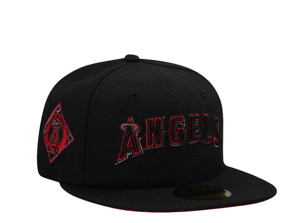 New Era Anaheim Angels Black and Red Prime Edition 59Fifty Fitted Casquette