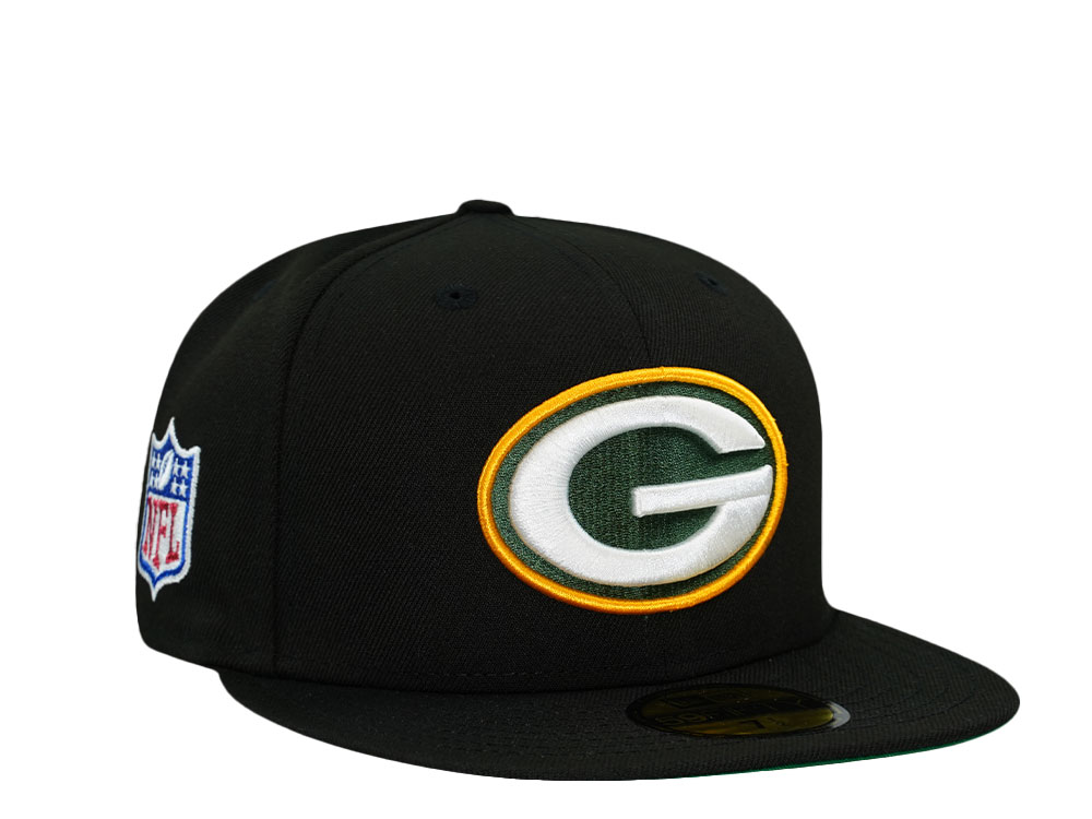 New Era Green Bay Packers Black Throwback Prime Edition 59Fifty Fitted Casquette