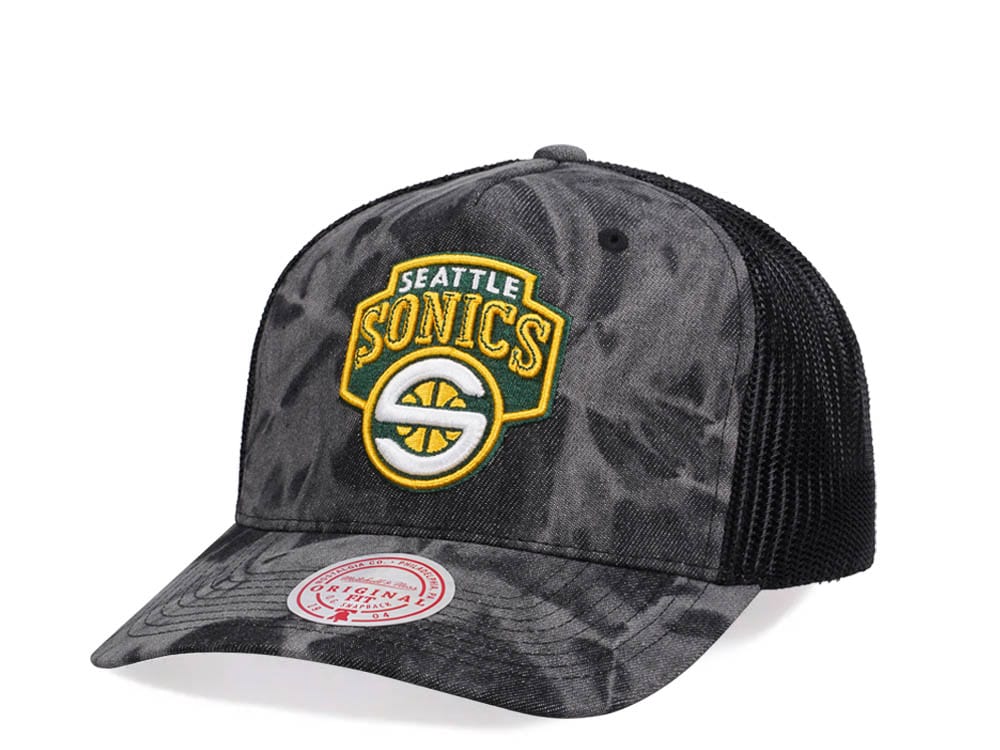 Mitchell & Ness Seattle Supersonics Burnt Ends Black Trucker Snapback Casquette