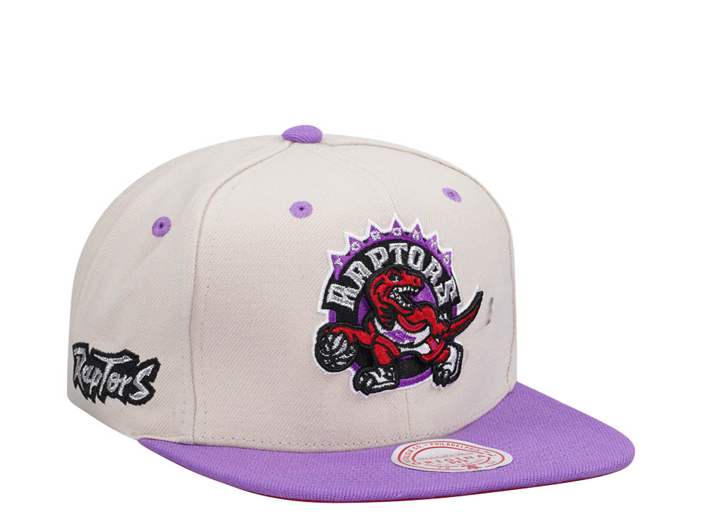 Mitchell & Ness Toronto Raptors Sail Off White Two Tone Snapback Casquette