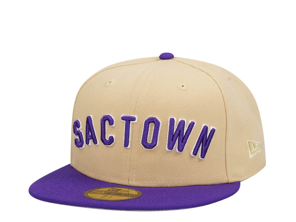 New Era Sacramento Kings Vegas Gold Classic Two Tone Edition 59Fifty Fitted Casquette