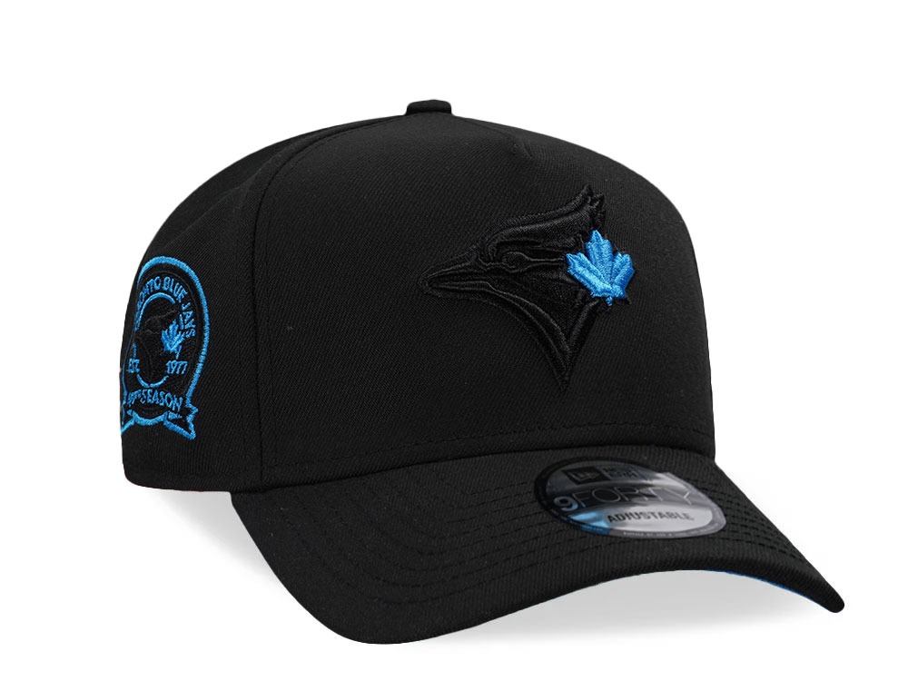 New Era New Era Toronto Blue Jays 30th Anniversary Black Blue 9Forty A Frame Snapback Casquette