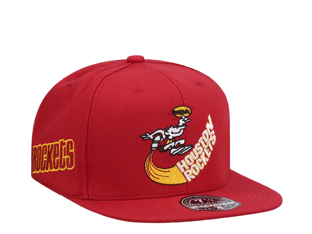 Mitchell & Ness Houston Rockets Logo History Hardwood Classic Dynasty Fitted Casquette