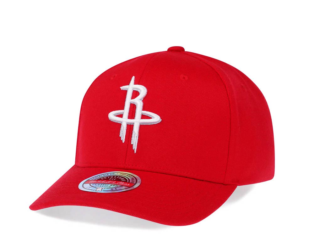 Mitchell & Ness Houston Rockets Team Ground Red Line Solid Flex Snapback Casquette