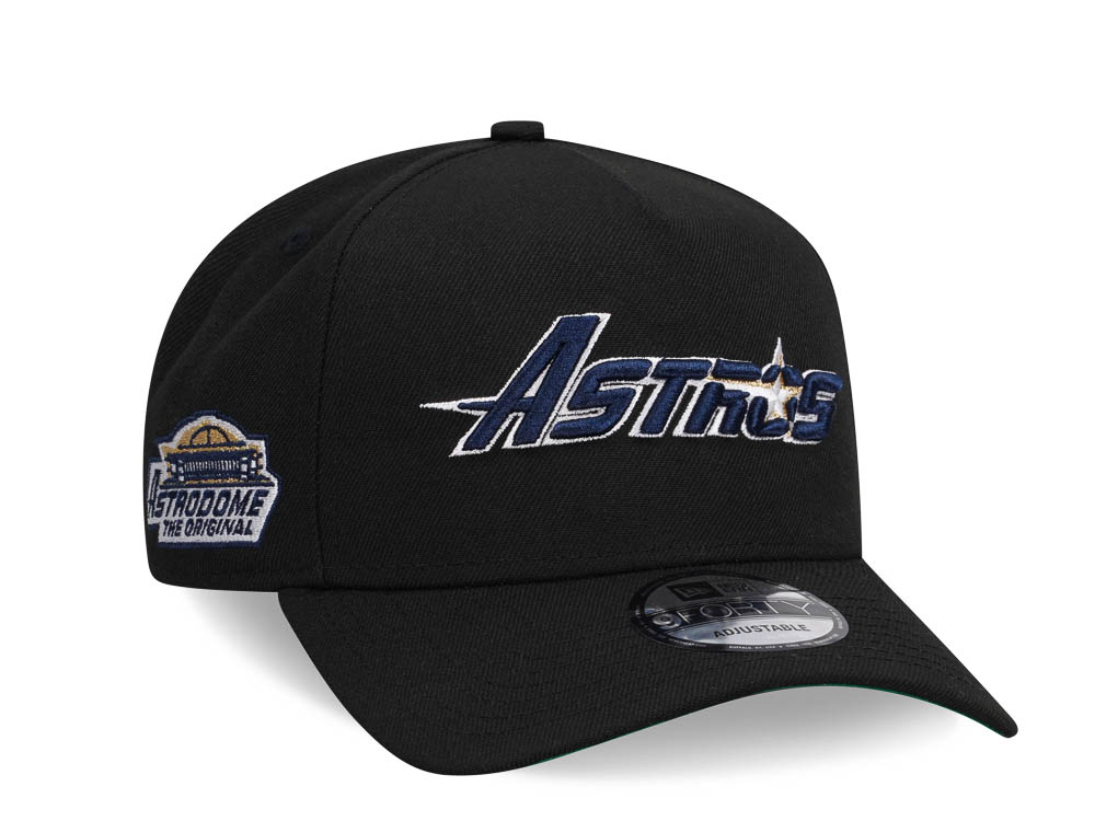 New Era Houston Astros Astrodome Black Throwback Edition 9Forty A Frame Snapback Casquette