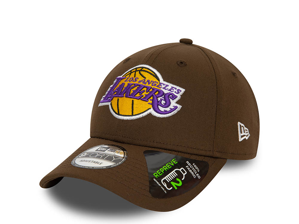 New Era Los Angeles Lakers Brown Repreve Edition 9Forty Strapback Casquette